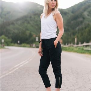 ZYIA Black everywhere zipper joggers
